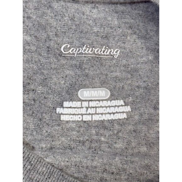 Captivating Men's Oregon Ducks T-Shirt Medium Grey Short Sleeve Green Logo - Picture 4 of 5